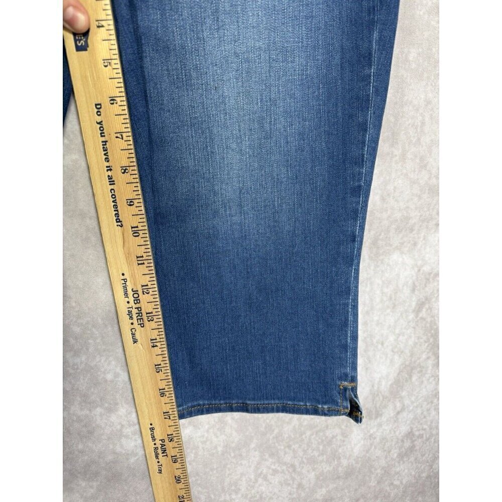 Talbots Jeans Womens 12 Blue Pedal Pusher Capri Jean Denim Comfort Stretch - Picture 7 of 9